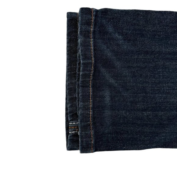 Grace In LA Womens Blue Bling Flap Pocket Low Rise Cropped Straight Leg Jeans 30 - Picture 8 of 10